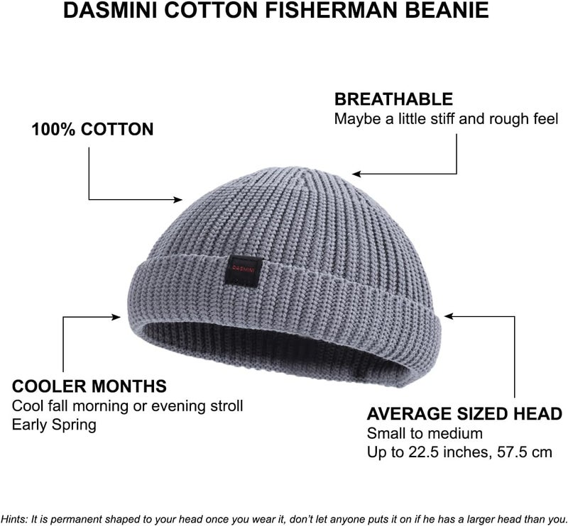 DASMINI Fisherman Beanie Hats for Men Women,Knit Trawler Skull Cap,Watch Cap,Spring Fall Winter Warm Short Hats - Image 5
